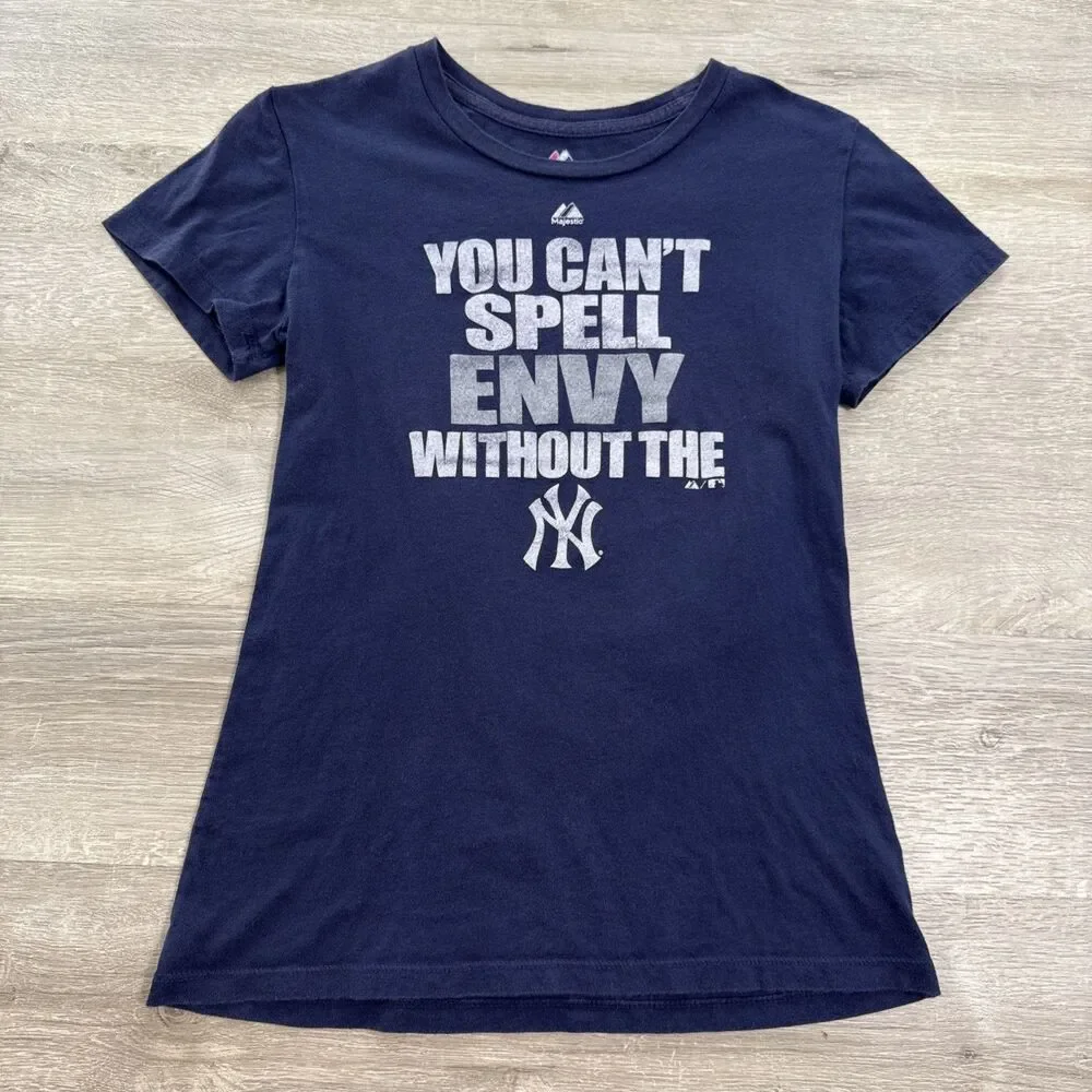 New York Yankees Shirt You Can't Spell Envy Without The NY Women's Blue Medium